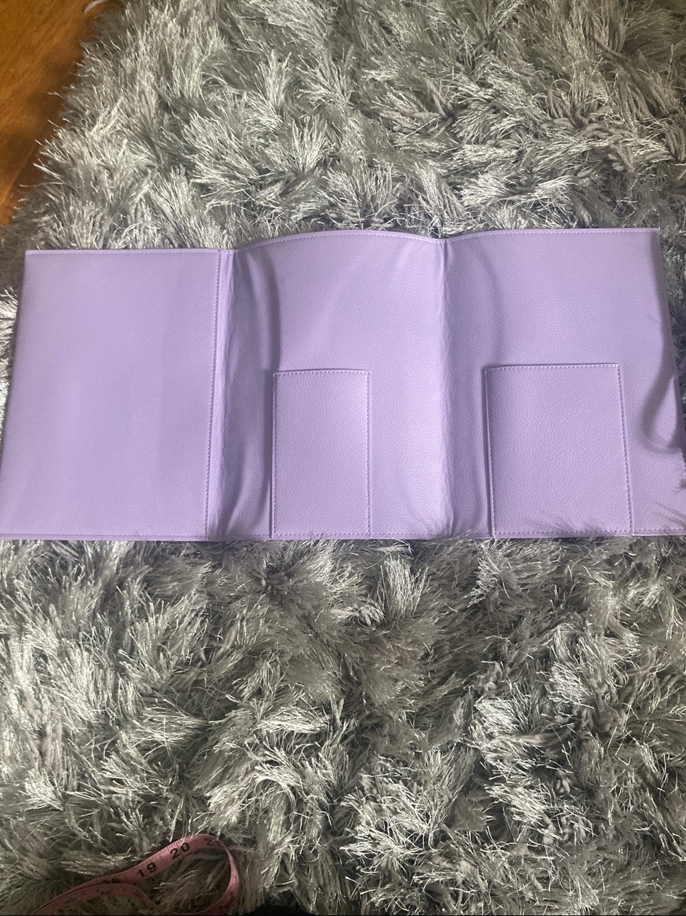 Tatcha Lavender Leather Brush Makeup Case NWOT - Picture 3 of 8